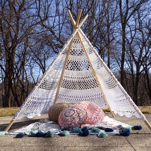 Crochet Pattern: Lace Tent imagem 3