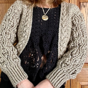 Crochet Cardigan Pattern: Meadowgrass Cardigan