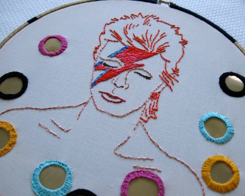 Embroidery Pattern David Bowie Etsy