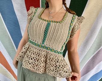 Crochet Top Pattern: Electro Top