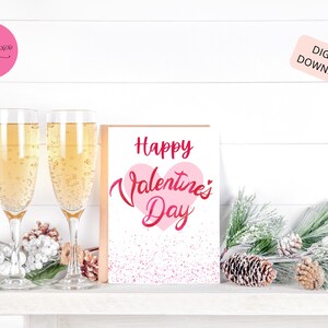 Printable Valentines Day Card, Digital Download, Valentines Day Card, Greeting Card, Blank Card