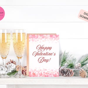 Printable Valentines Day Card, Digital Download, Valentines Day Card, Greeting Card, Blank Card