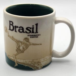 Starbucks Brasil Miniature Collector Series Espresso Coffee Mug Brazil Soccer