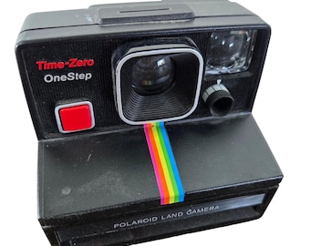 Polaroid OneStep Time Zero instantcamera vintage ingebouwde flitser regenboog