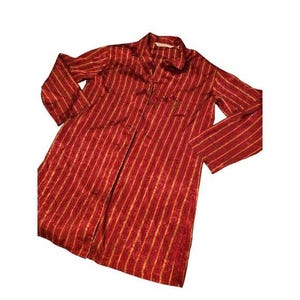 Victoria&#39;s Secret Vintage 1990s Red Satin Nightgown Size Small button front