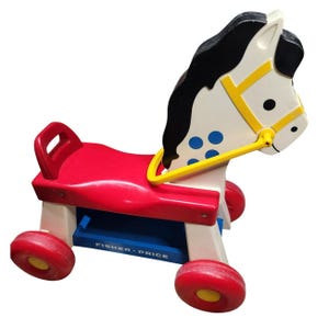 1976 Vintage Fisher Price ride on horse toy