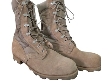 Wellco Desert Combat Boots: Tan Suede, Panama Soles, Mens 8R  display picture 1