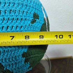 Urban Outfitters Crochet Knit Globe Pillow Smiley Earth Dorm Decor image 11