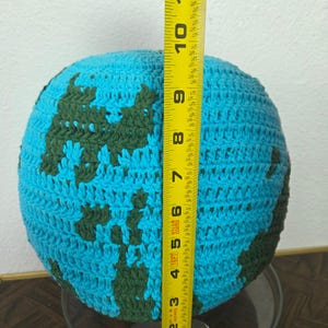 Urban Outfitters Crochet Knit Globe Pillow Smiley Earth Dorm Decor image 12