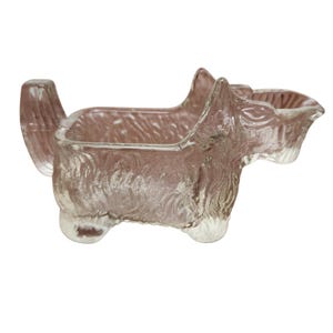 Vintage 1930er Scottie Dog Klarglas Creamer Post Cereal von L.E. Firma Schmitt