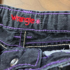 VTG Y2K Wrangler Girls 5T Bootcut Jeans Heart Pockets Dark Wash Denim image 5