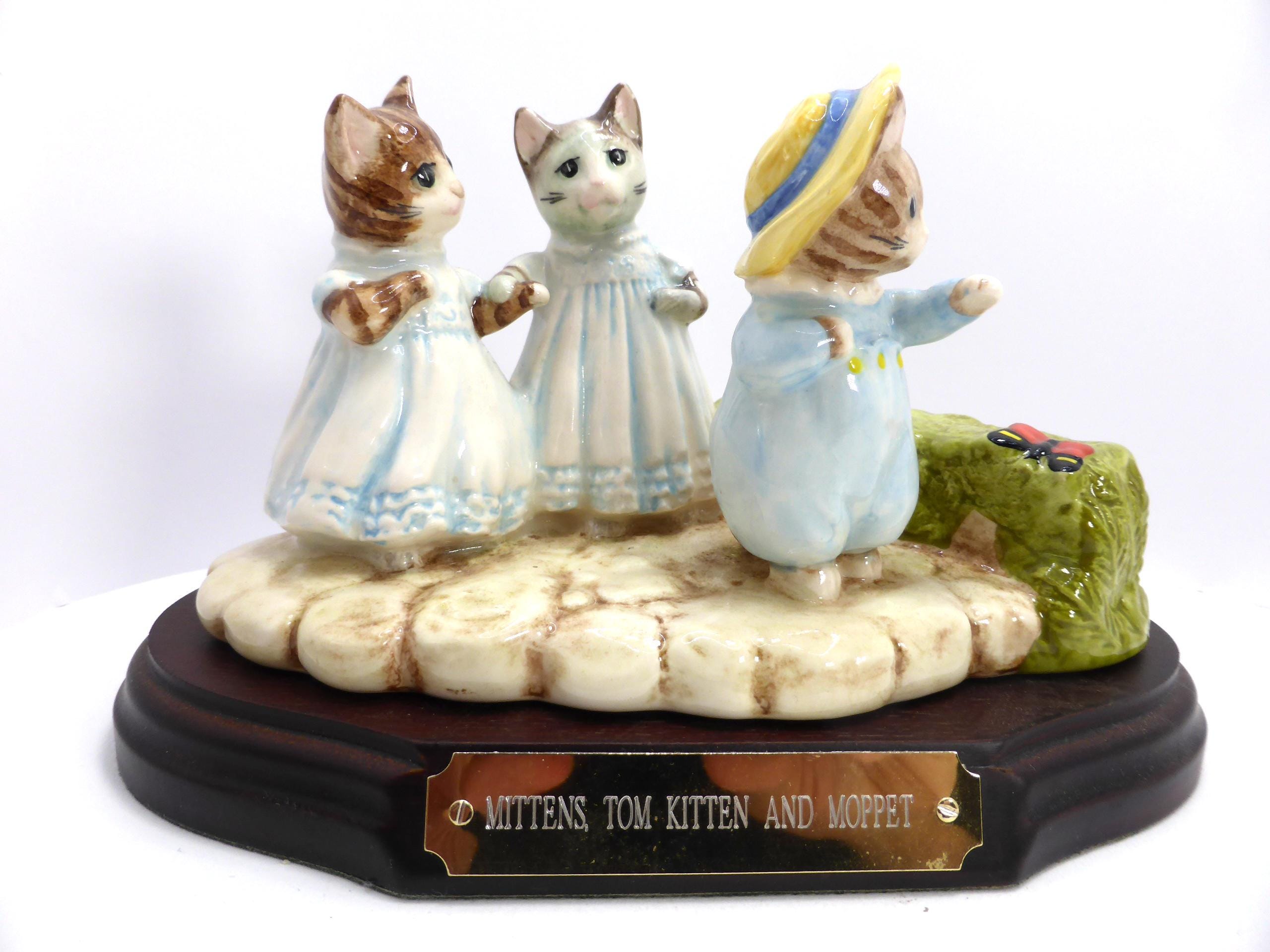   猫の置物 Mittens and Moppet Tom Mittens Kittens - Etsy