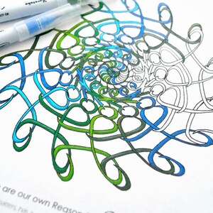 We Are Our Own Reason for Hope - Dr. Jane Goodall Inspired Mandala Coloring Page - Instant Download PDF