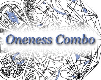 Oneness Combo Pack - We All Are One, We Are All Connected, Peace Begins With A Smile - Set of 3 Mandala Coloring Page - Digital Download PDF