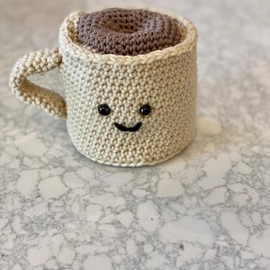 Crocheted Coffee Mug, Amigurumi Coffee Mug, Coffee Cup Stuffie