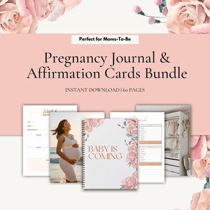 Minimalistische zwangerschapsplanner • Bevestigingskaarten | Wekelijks zwangerschapsjournaal | Geboorteplan | Ideeën en checklists voor babynamen | Afdrukbare tracker