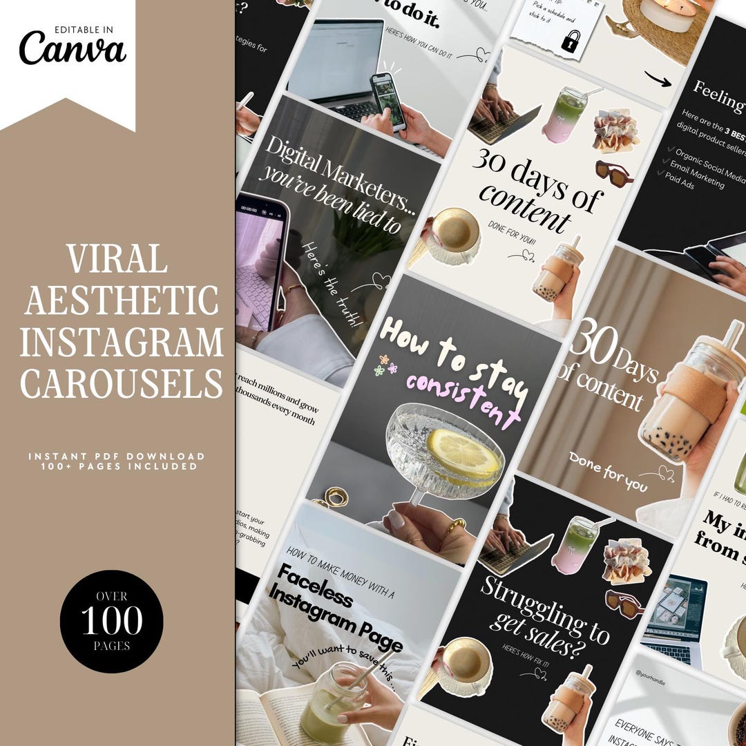 Customizable Instagram Carousel Templates | Canva Templates for Social ...