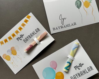 Tarjetas Bayram, tarjeta de dinero Bayram, Bayram karti, tarjetas de dinero, tarjetas Eid Mubarak, regalos Bayram, Hediye Kart, tarjetas Eid Gift Bayram para niños