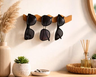 Sunglasses holder wall, Unique sunglasses rack, Wave glasses holder, Minimalist sunglasses display, Eyeglasses storages, Glasses organizer
