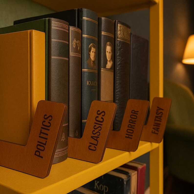 Book Genre Shelf Dividers Home Library Dividers Bookshelf Dividers Book Genre Shelf Dividers Home Library Dividers Bookshelf Dividers