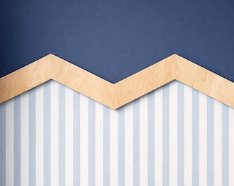 Zig zag decorative wooden stripe trim: Wood wall molding, Edging  for kids wall, Wall Cornice, Nursery decor, Edging for DIY