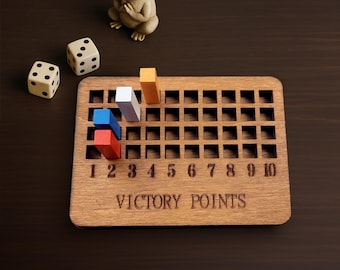 Catan Victory Points Tracker: Plywood Game Board Holder & Organizer