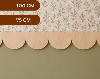Moldura con borde festoneado: Moldura de pared para guardería, Detalle decorativo de pared de madera, Moldura decorativa, Panel de pared infantil