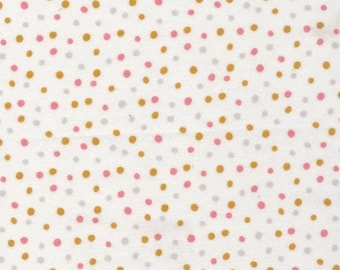 Organic Flannel, Pink, Multi, Confetti, Dots, Northerly, Baby Girl, Crib Fabric, Cotton Flannel, Cloud 9 Fabrics, In Custom Cuts