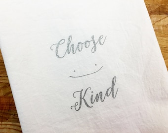 Kitchen Towel, Holiday Decor, Gift for Anyone, Christmas Gift, Hanukkah Gift,  Teacher Gift, Choose Kind, Flour Sack, Exclusive Design