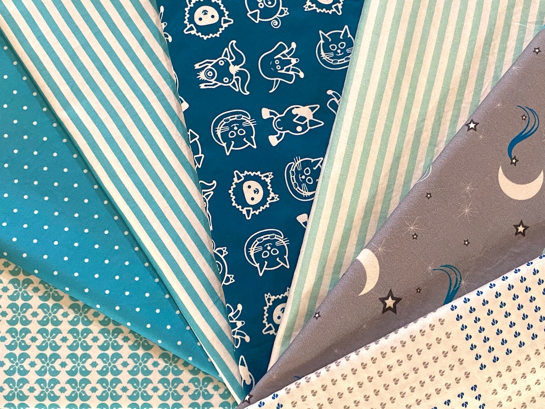 Rag Quilt Kit, Baby Boy, Modern, Organic Baby Blanket Kit, Lightweight