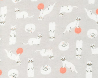 Organic Flannel, Winter Forest, Stoats, Grey, Gray, Baby Girl, Baby Boy, Unisex Fabric, Cotton Flannel, Cloud 9 Fabrics, In Custom Cuts