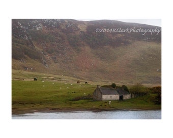 Scottish Stone Cottage Landscape Dream photography Highlands Rural Rustic Simple Home Decor Outlander Wishes