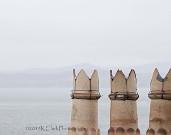 Three Kings Isle of Mull Scottish Landscape Fine Art Photography Chimney Pots of Duart Castle Large Art Minimal Home Decor Scotland Image