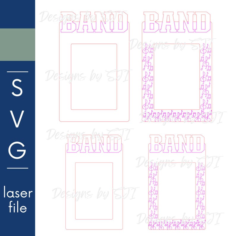 Band Frame Band Photo Magnet Frame SVG: Band Mom Gift, Locker Decor (digital ...