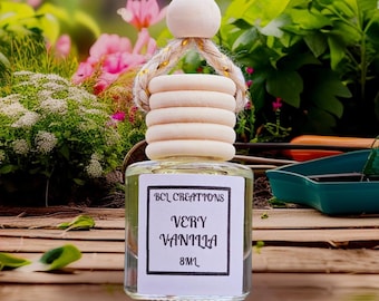 Very Vanilla Car Diffuser, 8ML Car Air Freshner, New Car Gift, Car Air Diffuser, Hanging Car Accessories