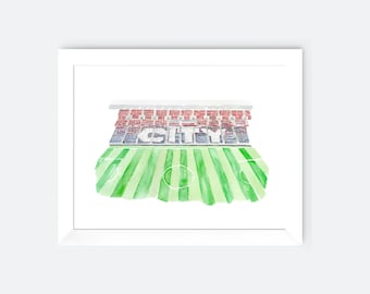 City Soccer Watercolor Print