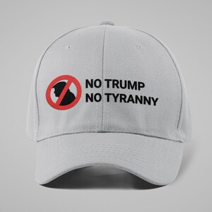 No Trump No Tyranny Embroidered Cap, Anti-Trump Hat, Political Protest Baseball Cap, Adjustable Dad Hat, Funny Liberal Statement Gift