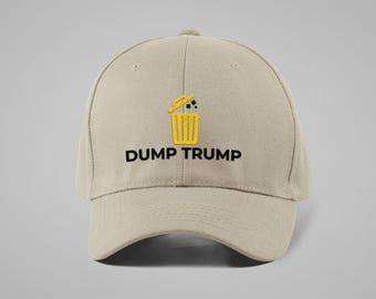 Gorra de béisbol vintage "Dump Trump", gorra anti-Trump para protestar o usar a diario, regalo político divertido, gorra ajustable para papá, declaración liberal