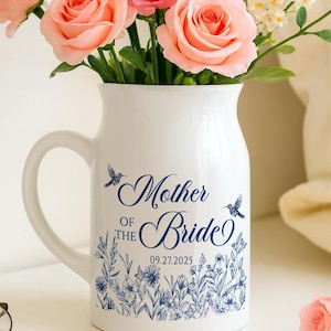Mother of the Bride Flower Vase, Wedding Gift for Mother of the Bride, Gifts from Daughter,Bridal Shower Gift,To My Mother On My Wedding Day