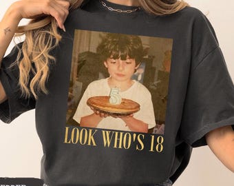 Personalized Vintage Photo 18th Birthday Shirt, Funny Look Who's 18 Tee, Turning 18 Celebration Party Outfit, Gift for Daughter from Mom