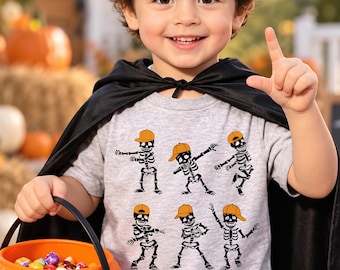 Dancing Skeleton Toddler Halloween Shirt: Funny Kids Costume Tee