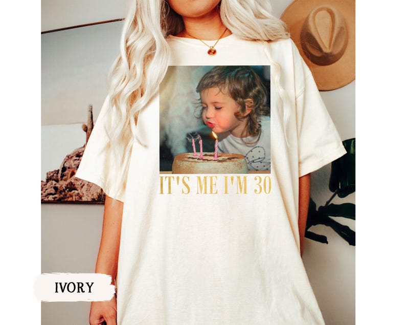 Custom Photo 30th Birthday Shirt, Personalized Milestone Birthday Tee, Look Whos 30 Funny Picture Shirt, Matching Birthday Squad Outfit image 13