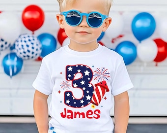Custom Name 4th of July Toddler Shirt: Independence Day Outfit