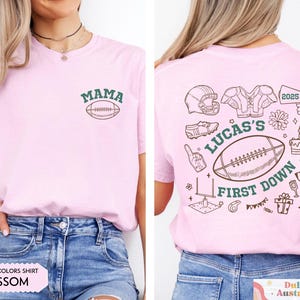 FootBall First Birthday Matching Family Shirts, Custom Name First Birthday Tee, Football Theme 1st Down Birthday Shirts, Birthday Boy Gifts image 10