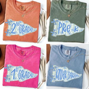 Floral Pennant Teacher Shirt: Custom School Spirit Tee