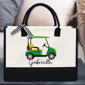 Personalized Golf Cart Bag, Womens Golf Bag, Golfing Gift, Custom Name Gift for Golfer, Golf Clubs Tote Bag, Golf Wristlet, Golf Lover Gift