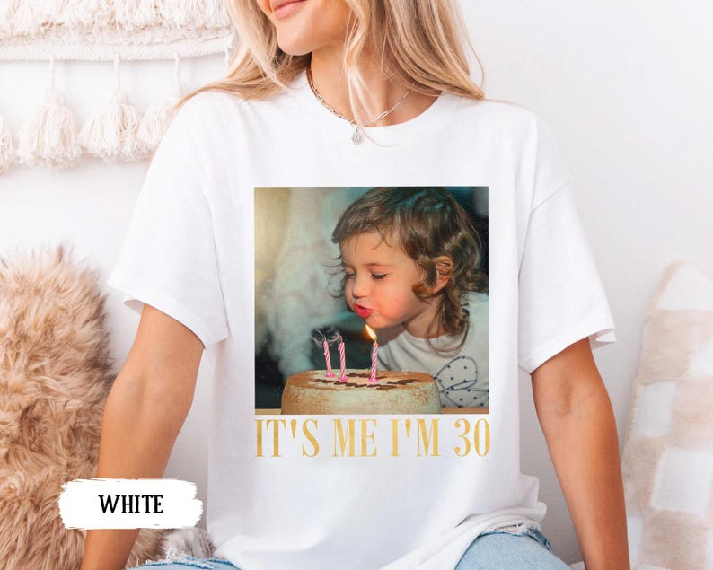 Custom Photo 30th Birthday Shirt, Personalized Milestone Birthday Tee, Look Whos 30 Funny Picture Shirt, Matching Birthday Squad Outfit image 16