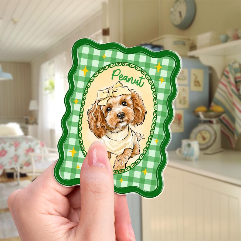 Personalized Pet Portrait Fridge Magnet, Custom Dog Cat Photo Magnet, Pet Lover Gift, Gift for Pet Owner, Dog Mom Magnet, Mothers Day Gift image 13
