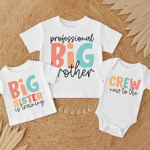 Matching Sibling Shirts, Pregnancy Announcement Shirt, Big Sister Shirt, Big Brother Shirt, Kids Matching Toddler Tee, Siblings Tshirts