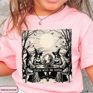 Girls Will Be Girls Kid Shirt, Witchy Vibe Halloween Girl Tee, Witchy Vibes, Spooky Fall Outfit, Halloween Baby Shower Gift, Autumn Clothing